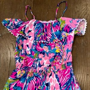 Teen Lilly Pulitzer short romper with straps-EUC